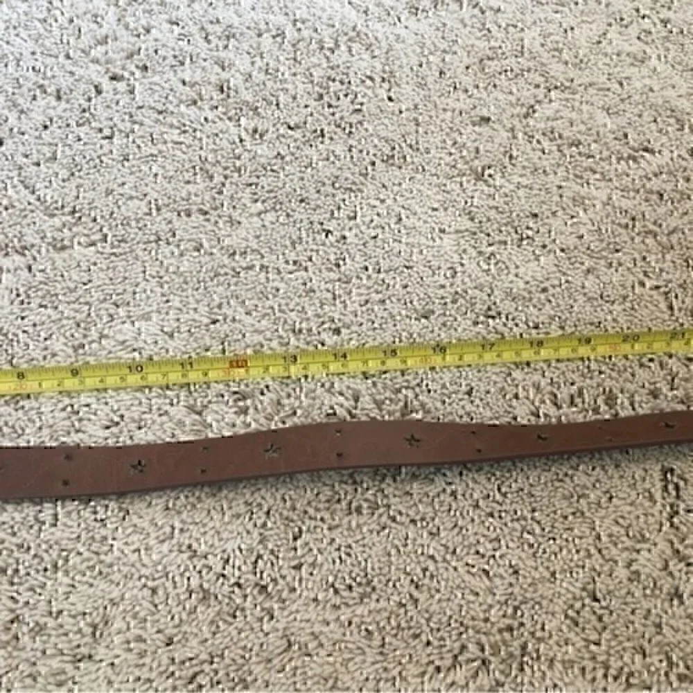 Girls size large brown cutout star belt
